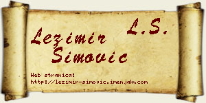 Ležimir Simović vizit kartica